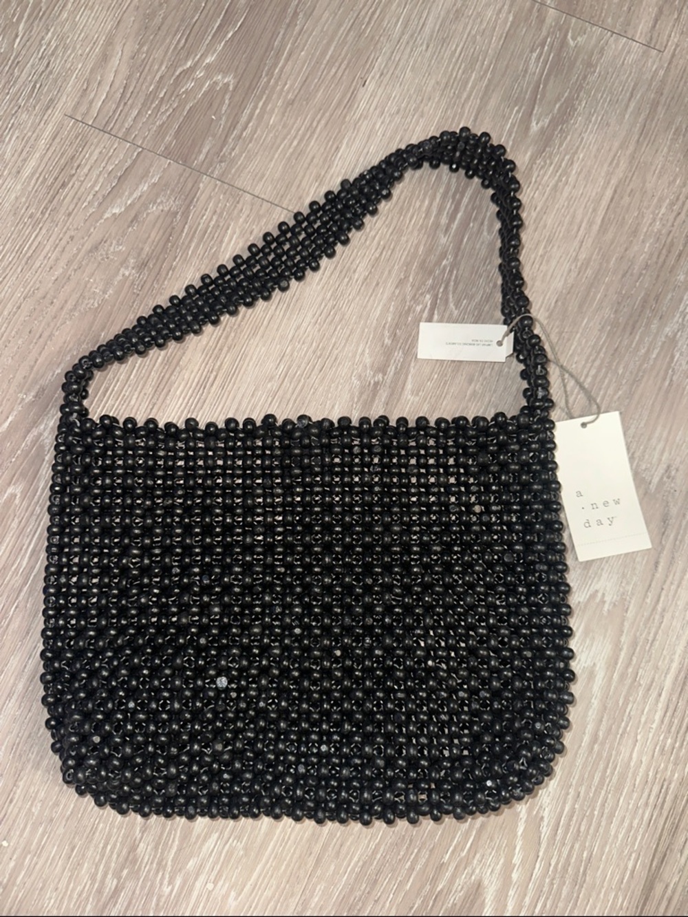 Black Beaded Bag
